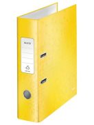 Iratrendező, 80 mm, A4, karton, LEITZ "180 Wow", sárga (E10050016)