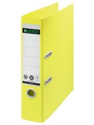 Iratrendező, 80 mm, A4, karton, újrahasznosított, LEITZ "180 Recycle", sárga (E10180015)