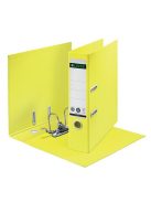 Iratrendező, 80 mm, A4, karton, újrahasznosított, LEITZ "180 Recycle", sárga (E10180015)