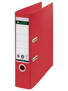   Iratrendező, 80 mm, A4, karton, újrahasznosított, LEITZ "180 Recycle", piros (E10180025)