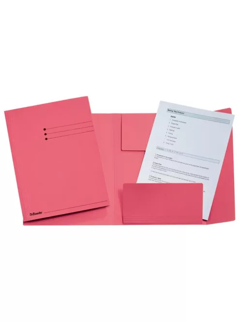 Pólyás dosszié, prespán, A4, ESSELTE, rózsaszín (E1033321)