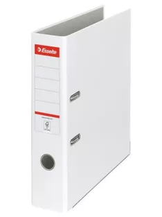   Iratrendező, 75 mm, A4, PP/karton, élvédő sínnel, ESSELTE "Economy", fehér (E11250)