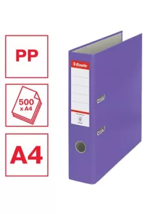   Iratrendező, 75 mm, A4, PP/karton, élvédő sínnel, ESSELTE "Economy", lila (E11279)