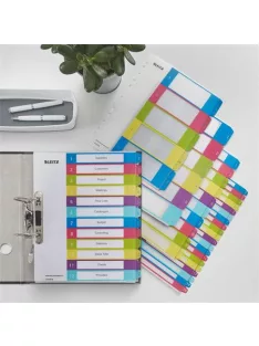   Regiszter, műanyag,  A4 Maxi, 1-10, LEITZ "Wow" (E12430000)
