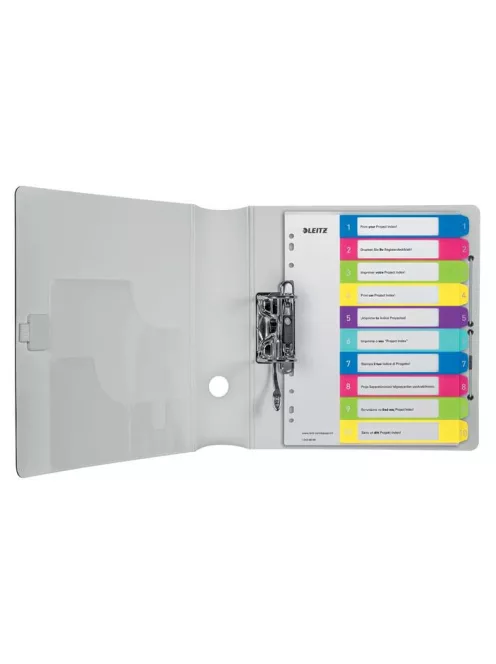 Regiszter, műanyag,  A4 Maxi, 1-10, LEITZ "Wow" (E12430000)