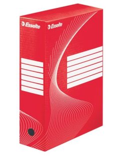   Archiválódoboz, A4, 100 mm, karton, ESSELTE "Boxycolor", piros (E128422)