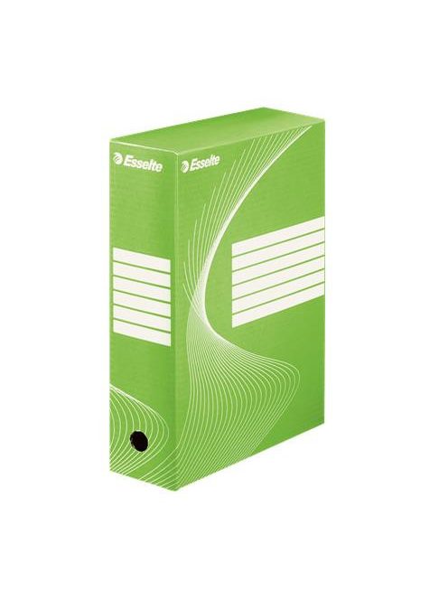 Archiválódoboz, A4, 100 mm, karton, ESSELTE "Boxycolor", zöld (E128424)