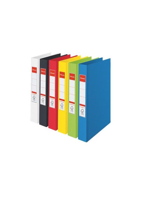 Gyűrűs könyv, 4 gyűrű, 42 mm, A4, PP, ESSELTE "Standard", Vivida piros (E14459)