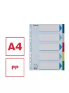 Regiszter, műanyag, A4, 5 részes, ESSELTE (E15259)
