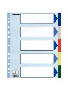 Regiszter, műanyag, A4 Maxi, 5 részes, ESSELTE (E15266)