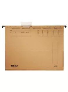   Függőmappa, oldalvédelemmel, karton, A4, LEITZ "Alpha", natúr (E19160000)