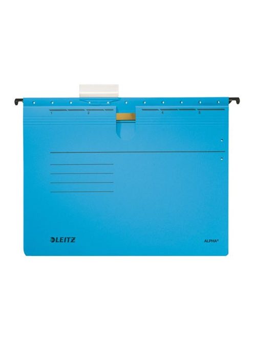 Függőmappa, gyorsfűzős, karton, A4, LEITZ "Alpha", kék (E19840035)