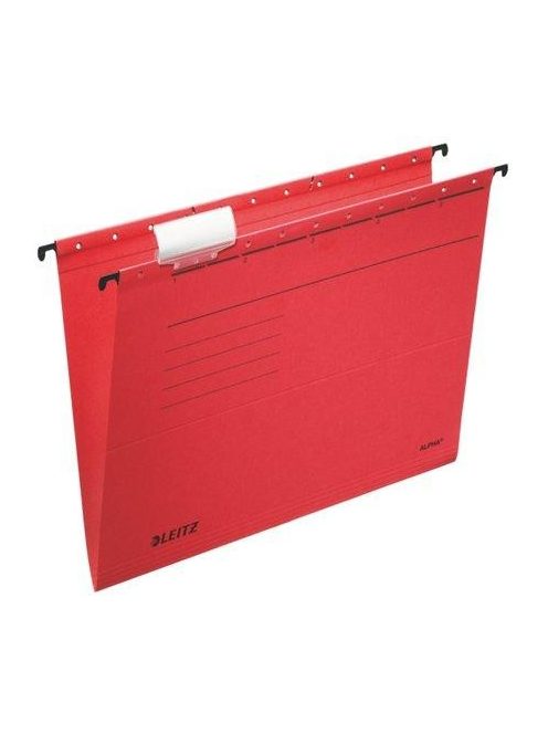 Függőmappa, karton, A4, LEITZ "Alpha Standard", piros (E19850025)