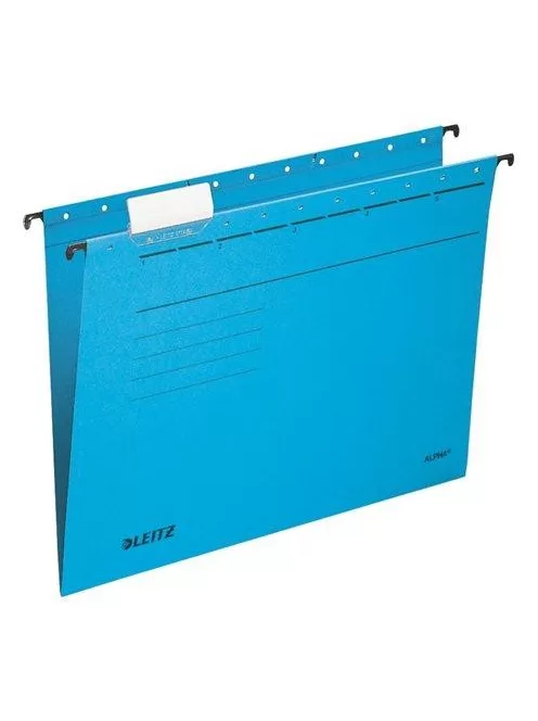 Függőmappa, karton, A4, LEITZ "Alpha Standard", kék (E19850035)