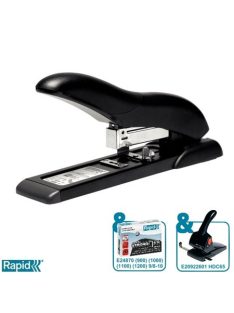   Tűzőgép, nagyteljesítményű, 9/8, 9/10, 70 lap, RAPID "HD70 Fashion", fekete/szürke (E21281406)