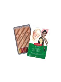   Akvarell ceruza készlet, DERWENT "Academy", 12 különböző szín (E2300386)