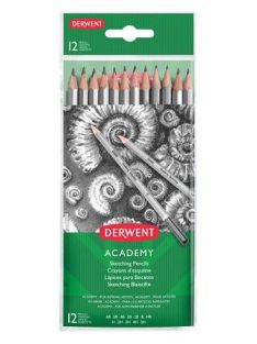   Grafitceruza szett, hatszögletű, DERWENT "Academy", 12 különböző keménység (E2300412)