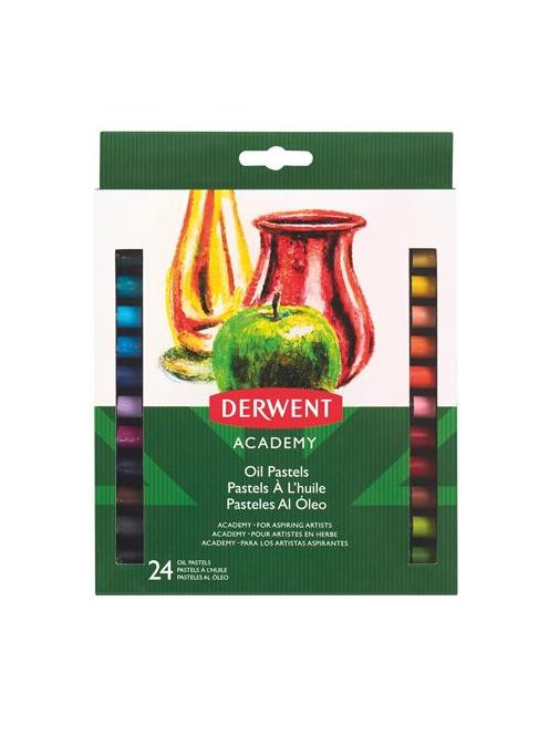 Olajpasztell kréta, DERWENT "Academy", 24 különböző szín (E2301953)