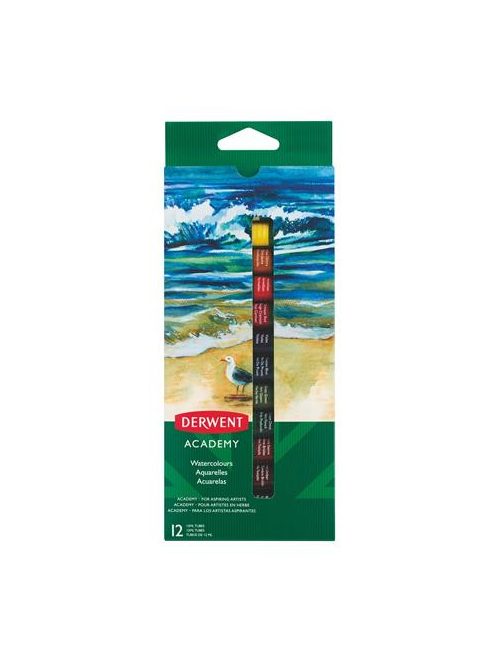 Tempera készlet, 12 darabos, 12 ml, DERWENT "Academy" (E2302404)