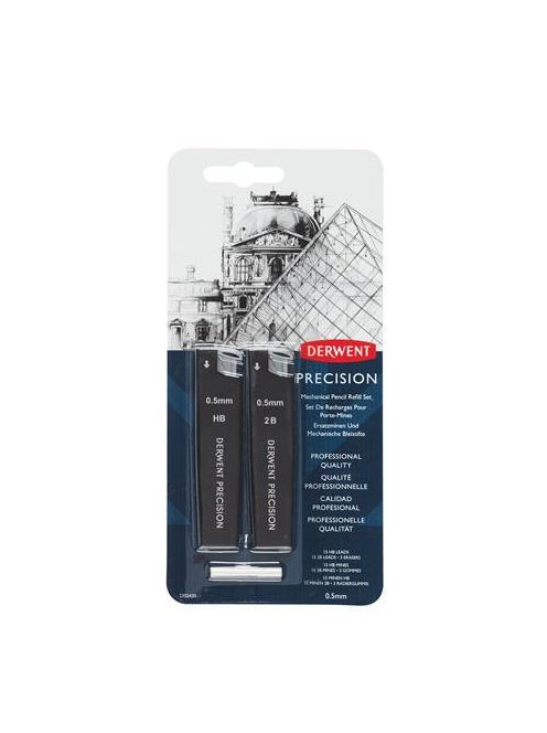 Grafitbél szett, 0,5 mm, HB, 2B, DERWENT "Precision" (E2302430)