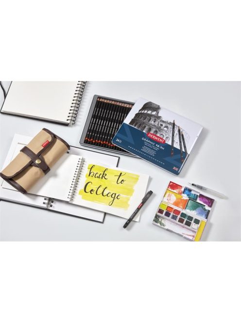 Tűfilc szett, 0,1/ 0,3/0,5 mm, DERWENT "Line Marker", fekete (E2305560)