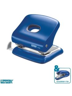   Lyukasztó, kétlyukú, 30 lap, RAPID "FC30", vízkék (E23639402)