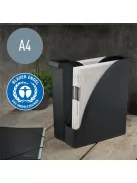 Iratpapucs, műanyag, A4, LEITZ "Recycle", fekete (E24765095)