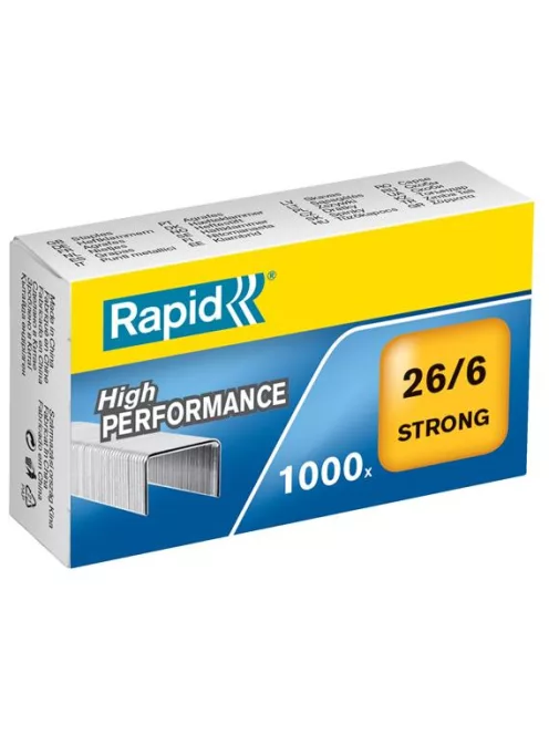 Tűzőkapocs, 26/6, horganyzott, RAPID "Strong" (E24861400)