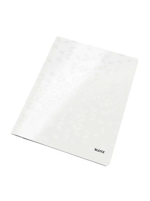 Gyorsfűző, laminált karton, A4, LEITZ "Wow", fehér (E30010001)