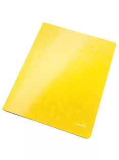   Gyorsfűző, laminált karton, A4, LEITZ "Wow", sárga (E30010016)