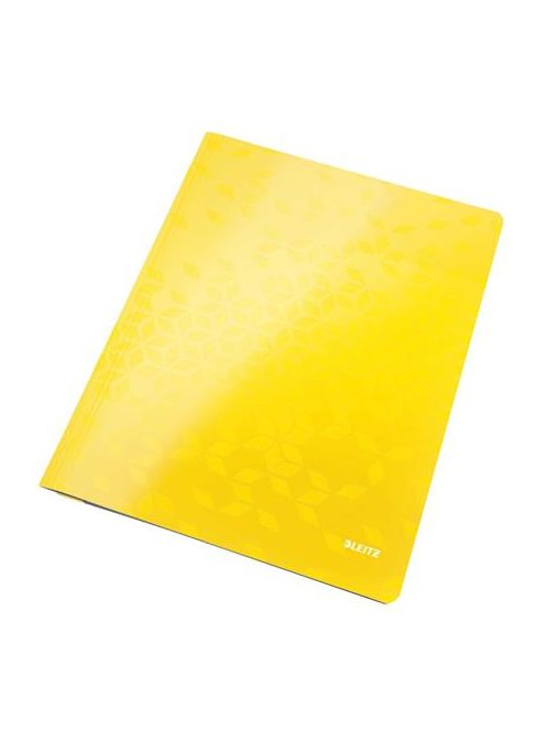 Gyorsfűző, laminált karton, A4, LEITZ "Wow", sárga (E30010016)