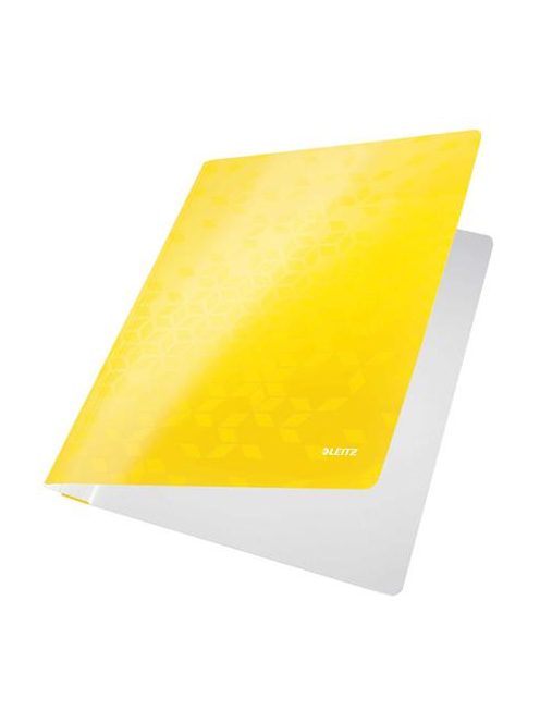 Gyorsfűző, laminált karton, A4, LEITZ "Wow", sárga (E30010016)