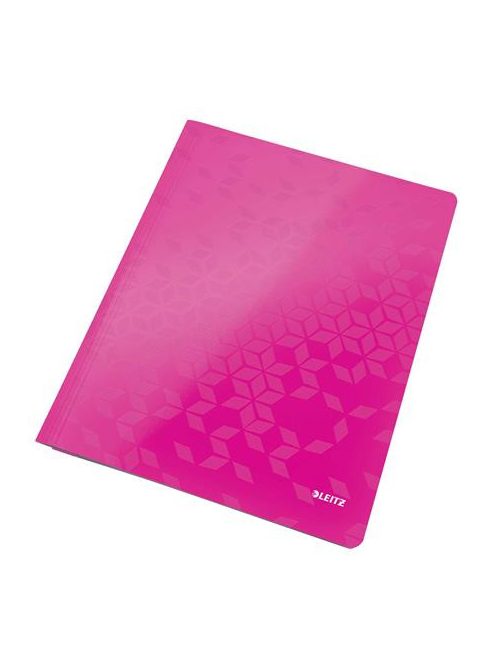 Gyorsfűző, laminált karton, A4, LEITZ "Wow", rózsaszín (E30010023)