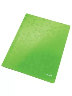   Gyorsfűző, laminált karton, A4, LEITZ "Wow", zöld (E30010054)