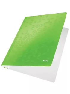  Gyorsfűző, laminált karton, A4, LEITZ "Wow", zöld (E30010054)