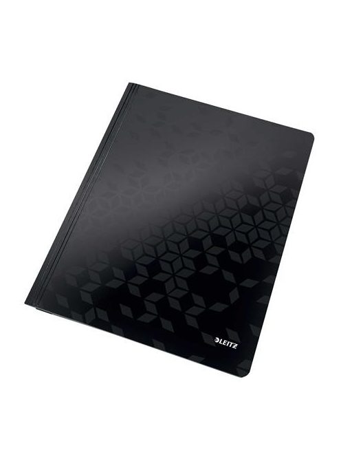 Gyorsfűző, laminált karton, A4, LEITZ "Wow", fekete (E30010095)