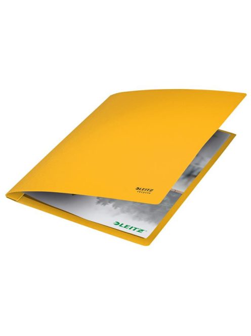 Gyorsfűző, A4, karton, LEITZ "Recycle", sárga (E39040015)