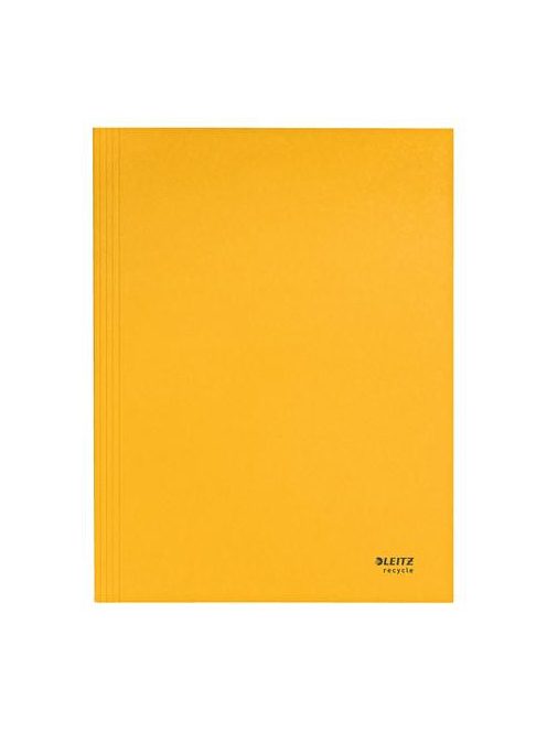 Pólyás dosszié, karton, A4, LEITZ "Recycle", sárga (E39060015)