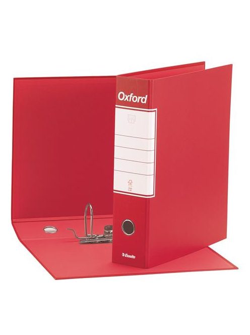 Tokos iratrendező, 80 mm, A4, karton, ESSELTE "Oxford", piros (E390783160)