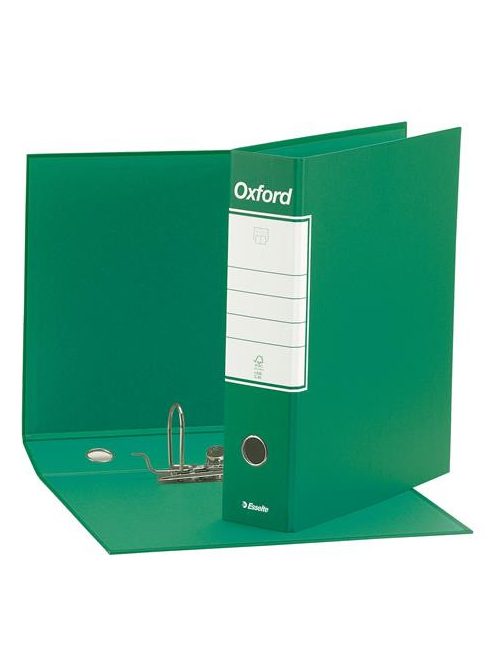 Tokos iratrendező, 80 mm, A4, karton, ESSELTE "Oxford", zöld (E390783180)