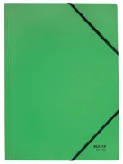 Gumis mappa, karton, A4, LEITZ "Recycle", zöld (E39080055)