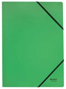   Gumis mappa, karton, A4, LEITZ "Recycle", zöld (E39080055)
