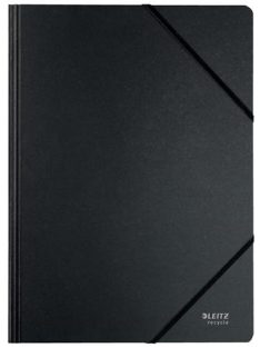   Gumis mappa, karton, A4, LEITZ "Recycle", fekete (E39080095)