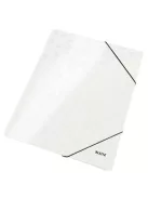 Gumis mappa, 15 mm, karton, A4, LEITZ "Wow", fehér (E39820001)