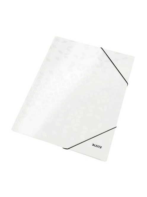 Gumis mappa, 15 mm, karton, A4, LEITZ "Wow", fehér (E39820001)