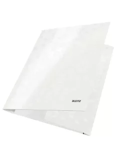   Gumis mappa, 15 mm, karton, A4, LEITZ "Wow", fehér (E39820001)