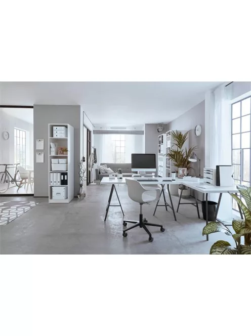 Gumis mappa, 15 mm, karton, A4, LEITZ "Wow", fehér (E39820001)