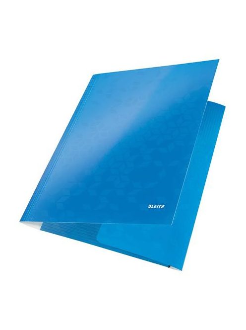 Gumis mappa, 15 mm, karton, A4, LEITZ "Wow", kék (E39820036)
