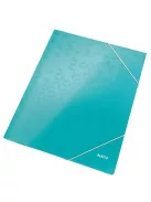 Gumis mappa, 15 mm, karton, A4, LEITZ "Wow", jégkék (E39820051)