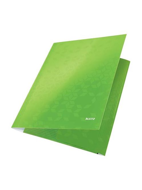 Gumis mappa, 15 mm, karton, A4, LEITZ "Wow", zöld (E39820054)